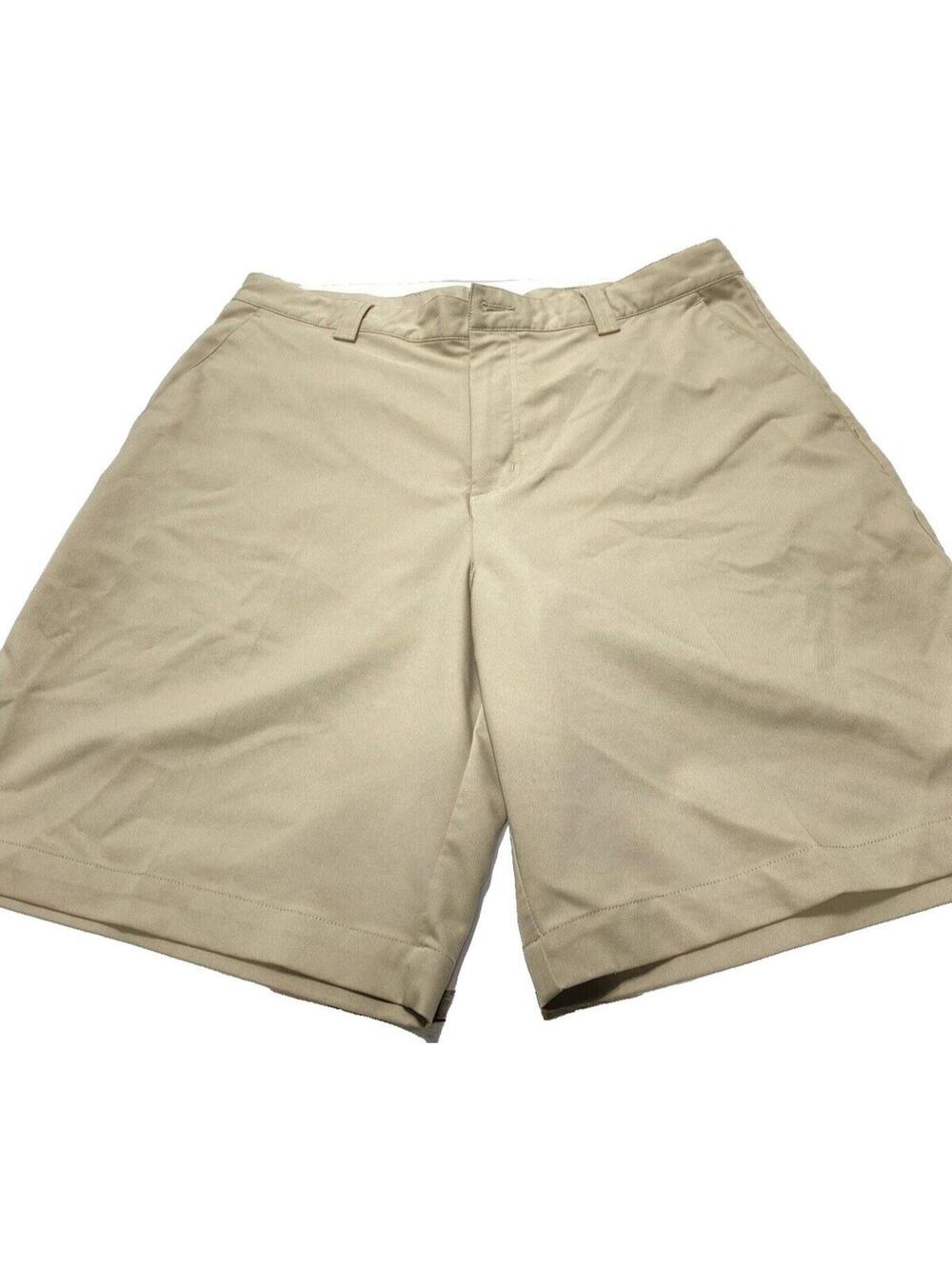 Adidas Men’s 34 Golf Shorts Khaki Casual Sportwear Missing Buttons As Is